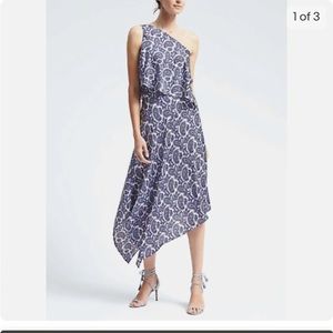 BANANA REPUBLIC 589863 PAISLEY ONE SHOULDER DRESS 4